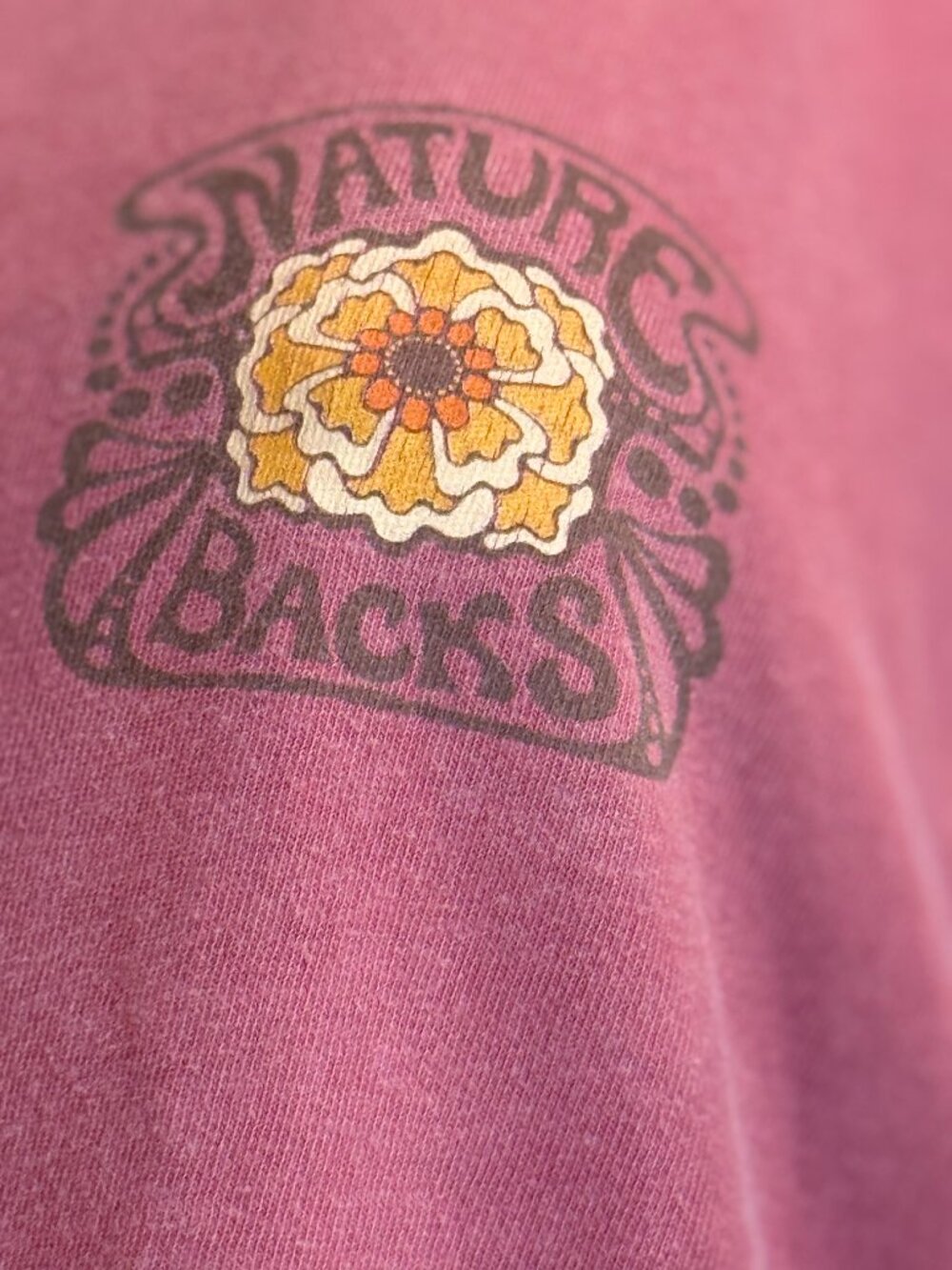 Naturebacks Flower Power Red Tshirt Adult XL - Picture 5 of 5